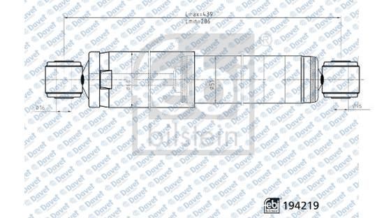 FEBI 194219 Arka Amortisor Yagli Ducato - Jumper - Boxer 94>06 1.800 Kg